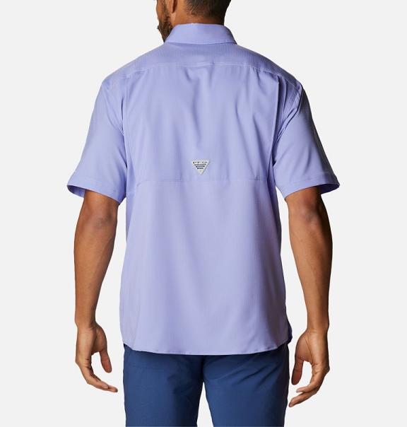 Columbia PFG Low Drag Offshore Shirts Blue For Men's NZ23674 New Zealand